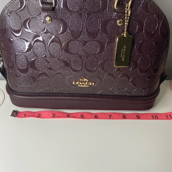 Coach purple with sparkle handbag includes attachment for cross body style - Picture 5 of 17